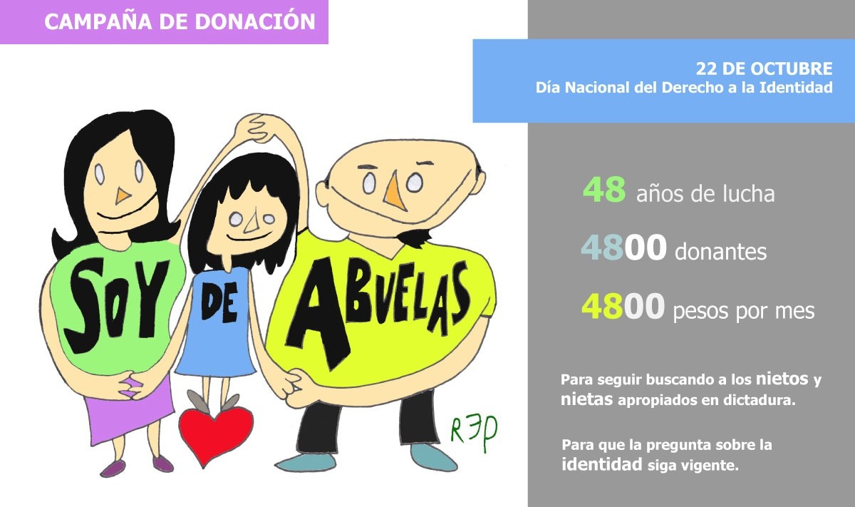 “Soy de Abuelas”: campaña por los 48 años de lucha de Abuelas de Plaza de Mayo