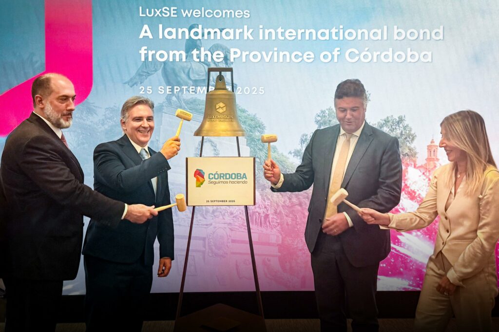 Córdoba recibió un reconocimiento en la Bolsa de Luxemburgo