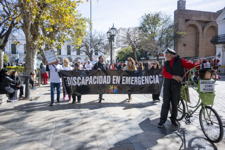 Marcha contra el veto de Javier Milei a Ley la Emergencia en Discapacidad. Foto: Evelyn Gorga.
