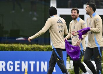 La Scaloneta entrenó con la presencia de Lionel Messi