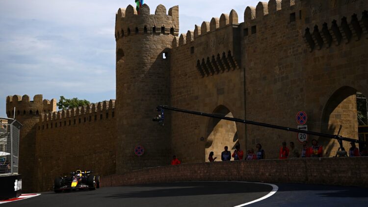La "curva del castillo", ícono del trazado de Bakú.