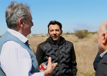 Julián Benassi recorrió los terrenos donde construirá Horizonte.