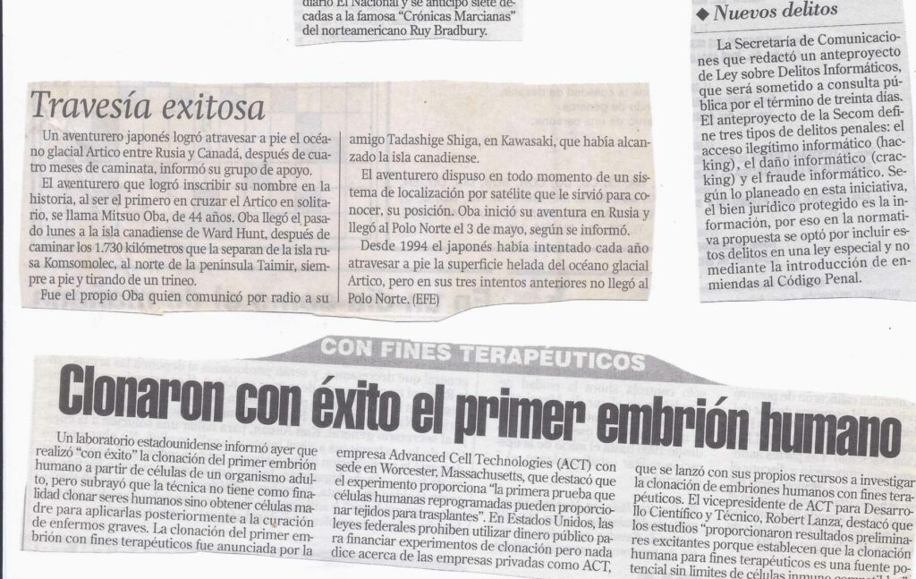 Nuestras noticias en las clases universitarias: el saludo y recuerdo de una lectora