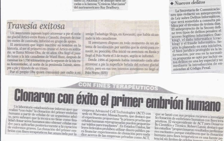 Fragmentos de noticias utilizadas en las clases.