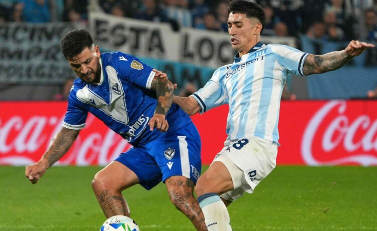 Santiago Solari marcó el único tanto de la noche en la victoria de Racing.