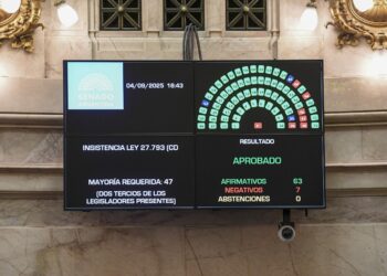 El Senado rechazó hoy el veto del presidente Javier Milei a la ley que declara la emergencia en Discapacidad, por lo que el proyecto deberá ser promulgado por el Poder Ejecutivo.