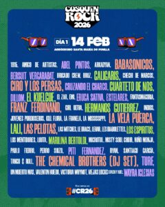 Cosquín Rock informó que artistas se presentarán cada día