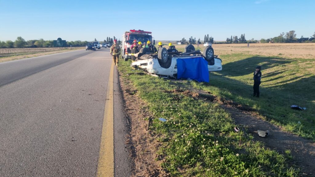 Un conductor murió tras despistar y volcar en la Ruta 36