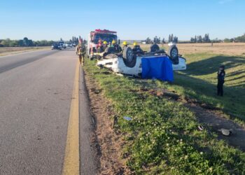 Un conductor murió tras despistar y volcar en la Ruta 36