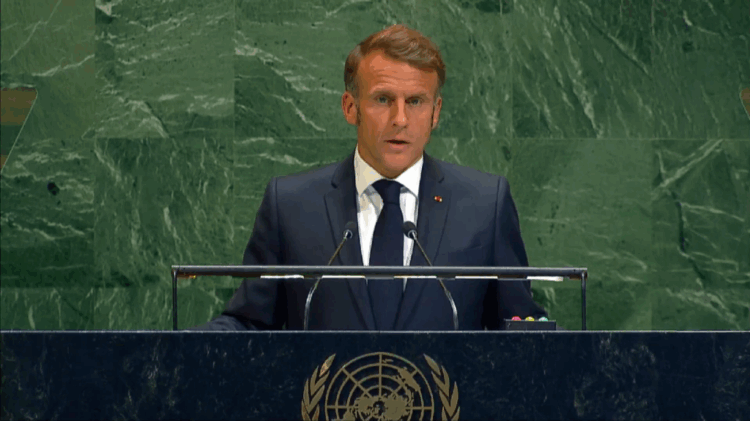 El presidente francés hizo el anuncio en el salón de la Asamblea General de la ONU, en Nueva York.