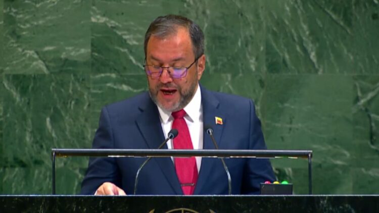 Yván Gil, ministro de Relaciones Exteriores de Venezuela ante la ONU.