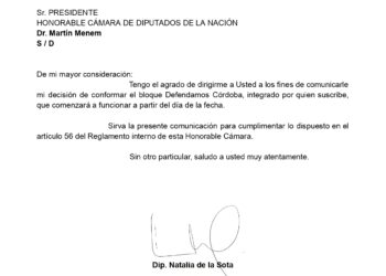 De la Sota marca su propio camino en el Congreso con el bloque “Defendamos Córdoba”