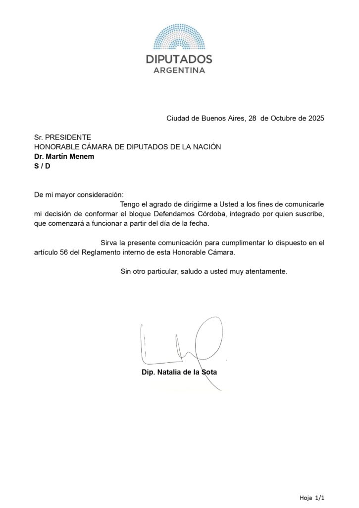 De la Sota marca su propio camino en el Congreso con el bloque “Defendamos Córdoba” De la Sota marca su propio camino en el Congreso con el bloque “Defendamos Córdoba”