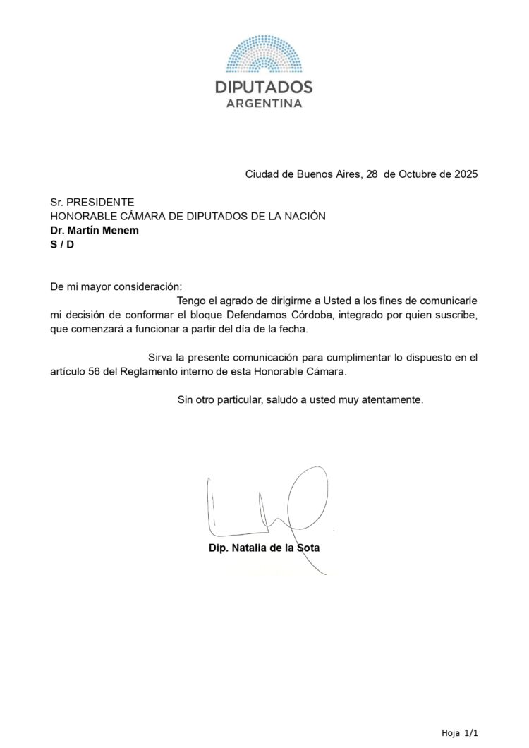 De la Sota marca su propio camino en el Congreso con el bloque “Defendamos Córdoba” De la Sota marca su propio camino en el Congreso con el bloque “Defendamos Córdoba”