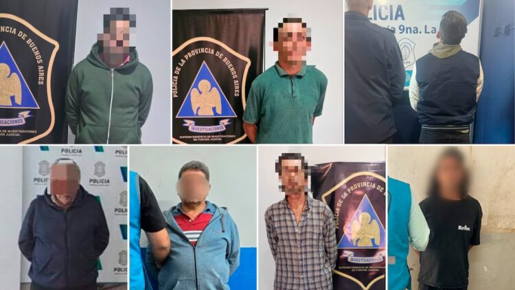 Atraparon a 16 prófugos cuando fueron a votar Algunos de los prófugos detenidos en la jornada electoral del domingo.