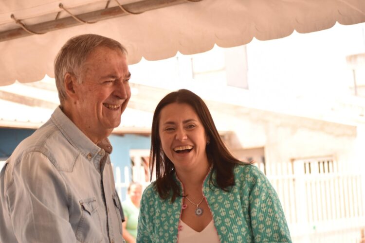 Juan Schiaretti y Carolina Basualdo, los principales candidatos a diputados por la lista de Provincias Unidas.
