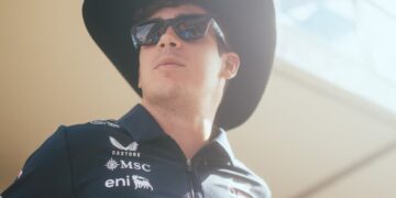 Franco Colapinto lució como un cowboy, en el circuito que se disputa en Texas.