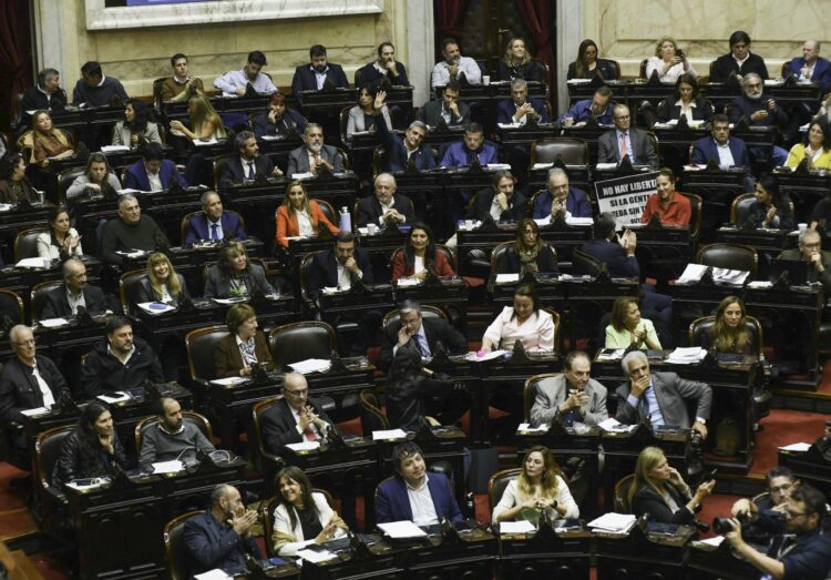 Los bloques opositores cuentan los votos para restringuir los DNU.