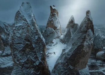 La foto con drone del año: El jinete solitario.