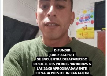 Piden ayuda para encontrar a un hombre de 30 años