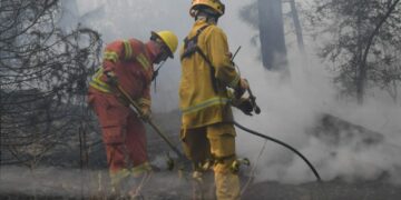 Incendio en la Quebrada del Condorito.