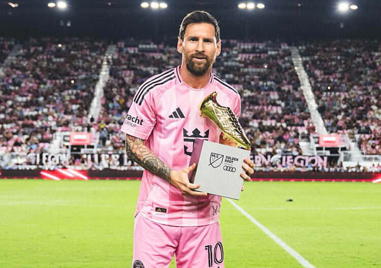 Otro show de Messi en Inter Miami 3 - Nashville 1 NOTICIAS ARGENTINAS BAIRES OCTUBRE 24: Inter Miami de Lionel Messi se enfrenta ante Nashville en el Chase Stadium, por la primera ronda de los playoffs de la MLS. FOTO: (X/REDES@InterMiami)/NA.