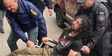 Pablo Laurta al ser detenido en Entre Ríos.
