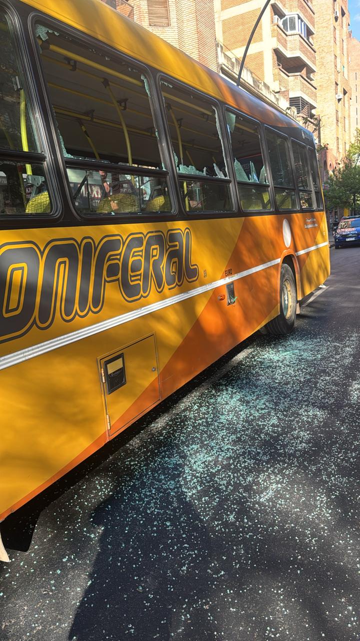 Detuvieron a un hombre que dañó un colectivo tras una discusión con el chofer