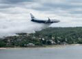 Unieron fuerzas, en un operativo aéreo contra incendios, con el avión más grande de Latinoamérica Unieron fuerzas, en un operativo aéreo contra incendios, con el avión más grande de Latinoamérica