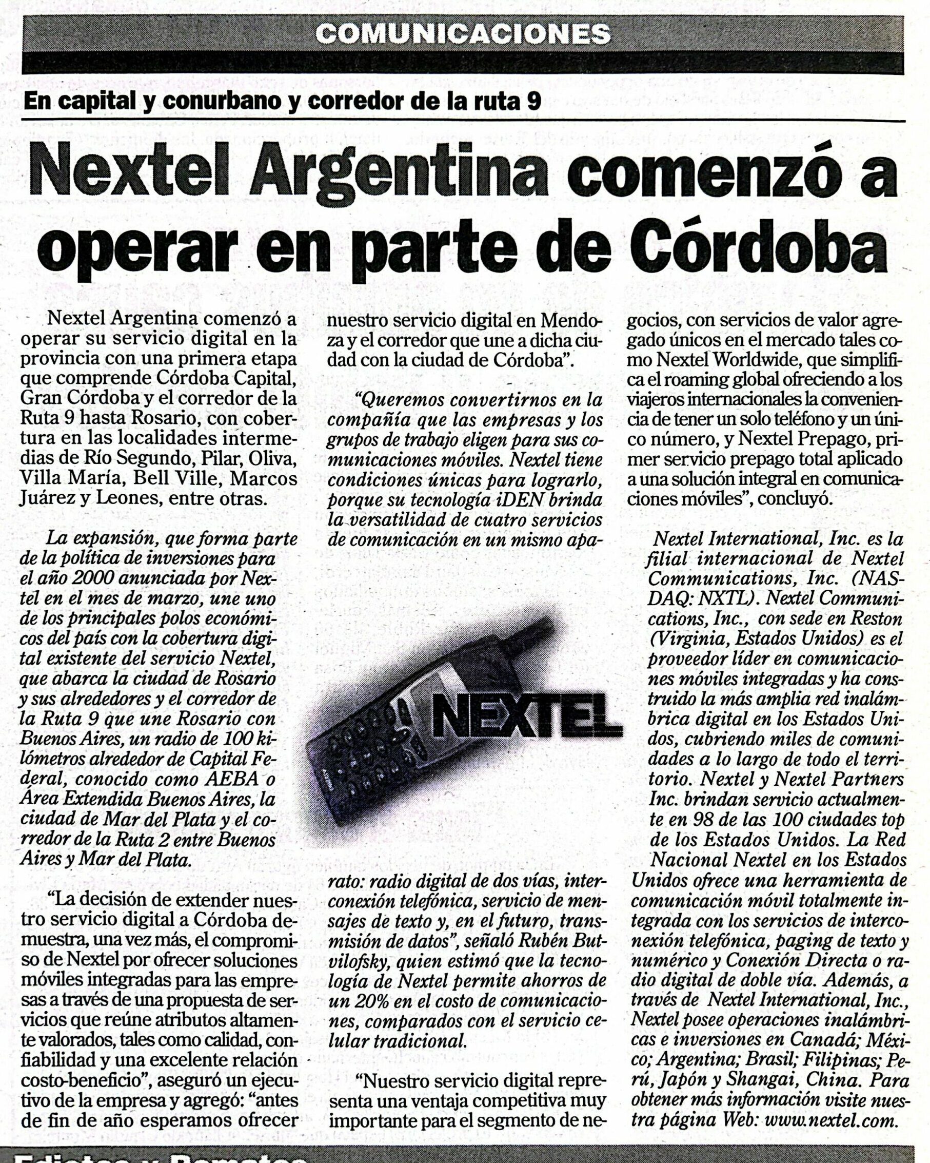 La tapa de Hoy Día Córdoba hace 25 años: tragedia en la ruta 9 y la llegada de Nextel