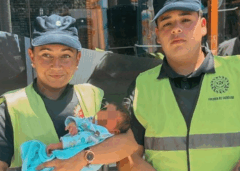 Aspirante policial auxilió a un bebé y le salvó la vida