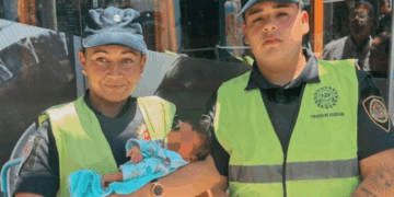 Aspirante policial auxilió a un bebé y le salvó la vida