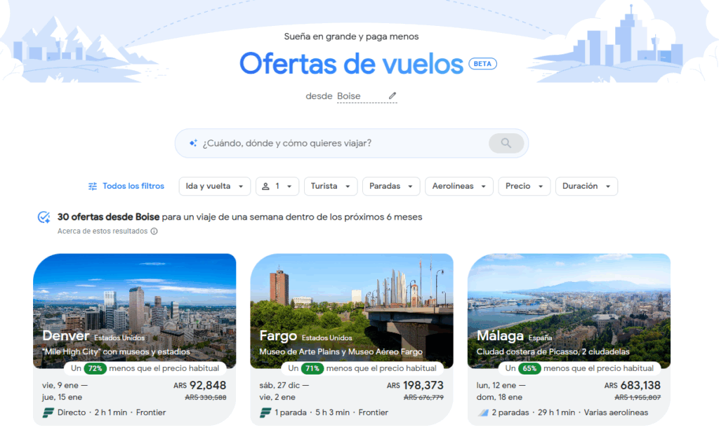 Google lanza una herramienta con IA para simplificar la búsqueda de viajes Google lanza una herramienta con IA para simplificar la búsqueda de viajes