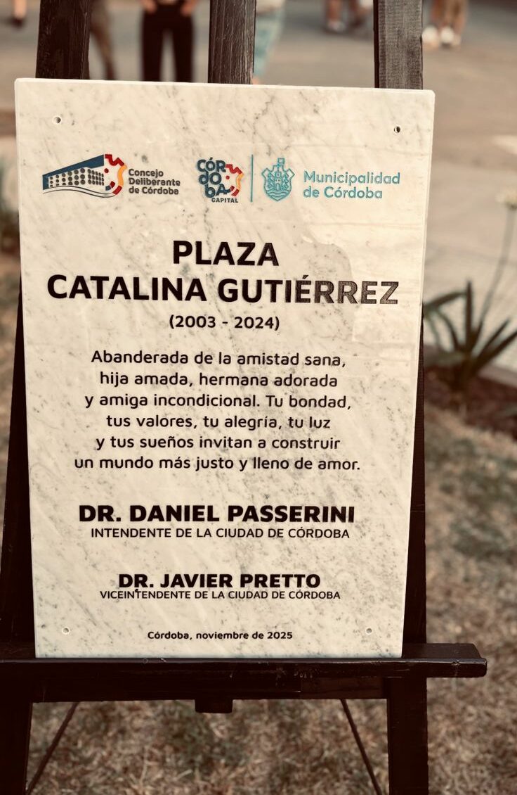 Inauguraron una plaza en memoria de Catalina Gutiérrez