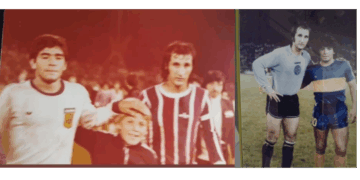Fotos: Archivo fotográfico personal de Beccerica. José Beccerica y Diego Maradona.