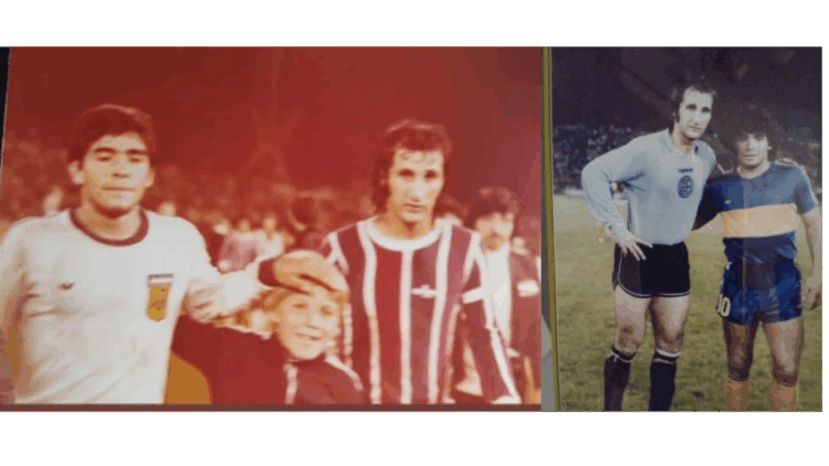 Fotos: Archivo fotográfico personal de Beccerica. José Beccerica y Diego Maradona.