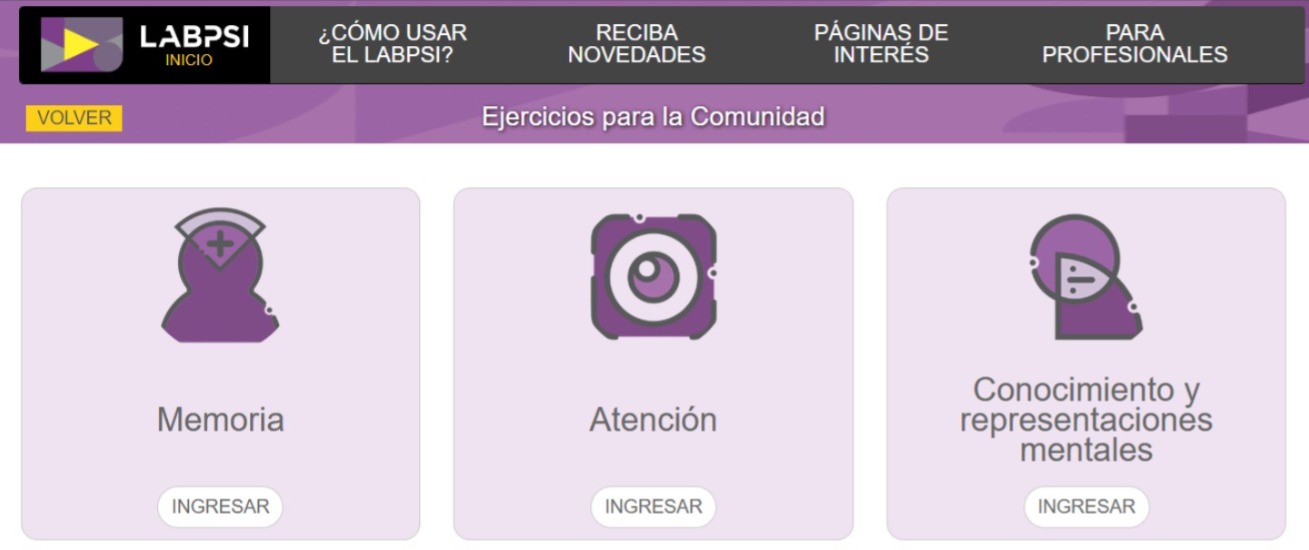 Conicet creó "Labpsi" con ejercicios para la memoria de personas mayores Conicet creó "Labpsi" con ejercicios para la memoria de personas mayores