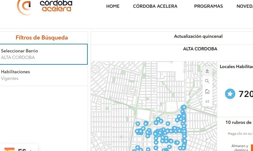 Lanzan una plataforma digital para optimizar la ubicación de negocios en Córdoba