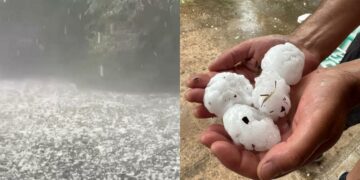 Fuerte tormenta con caída de granizo azotó el valle de Calamuchita y otras zonas serranas