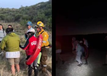 Rescate de 25 personas atrapadas por la creciente del río San Guillermo.