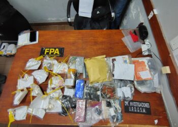 Elementos secuestrados durante el allanamiento en el Establecimiento Penitenciario N.º 5 de Villa María