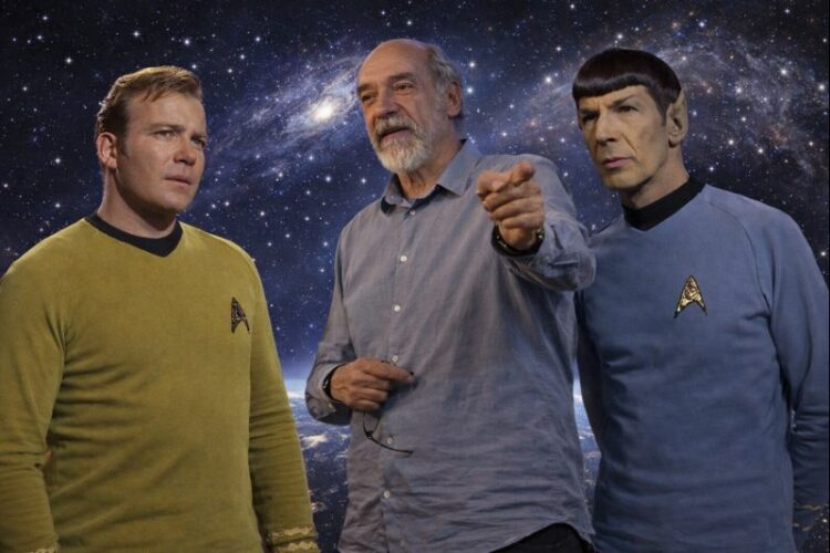 Viaje espacial con el Capitán Kirk y Spock. (Imagen creada con IA)