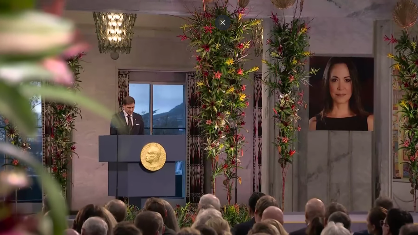 Sin Corina Machado, inició la entrega del Nobel de la Paz en Oslo Sin Corina Machado, inició la entrega del Nobel de la Paz en Oslo