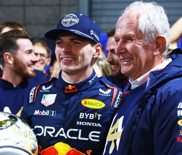 Max Verstappen y Helmut Marko.