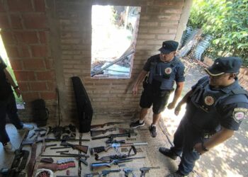 Fotografía de los allanamientos en La Paz