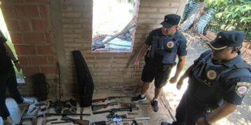 Fotografía de los allanamientos en La Paz