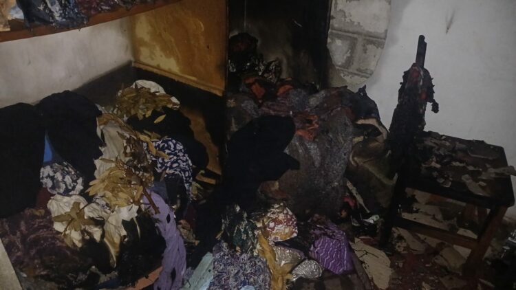 Fotografía del incendio en Bº Argüello Lourdes.