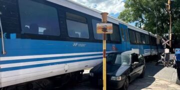 Un Tren de las Sierras impactó contra un auto en La Falda tren de las sierras