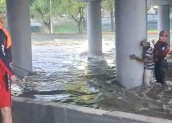 Ríos crecidos y un rescate tras las intensas lluvias
