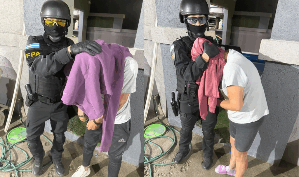 Aprehendieron a tres hombres de 33, 34 y 42 años, y a dos mujeres de 27 y 28.